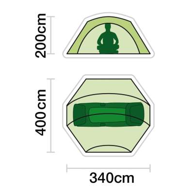 JRC Contact XXL Bivi - Zelt 400x340x200cm - grün - 12,1kg