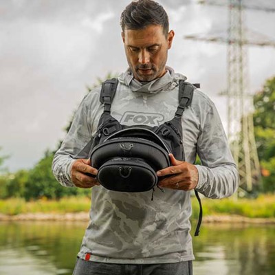 Fox Rage Camo Voyager Chest Pack - Brusttasche Front:38x17x23cm Back:31x7x30cm+ 2 Tackle Boxes