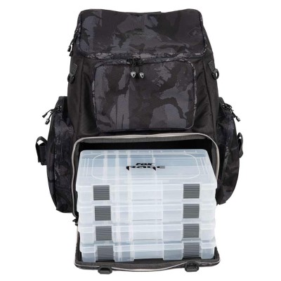 Fox Rage Camo Voyager Rucksack 32x28x39cm - + 5 Boxes
