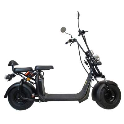 Elektro Scooter 2-Sitzer, Matt Black - schwarz