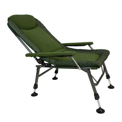 Cyprinus Lazy Boy Hi-Leg Arm Chair Karpfenstuhl inkl. Regencover