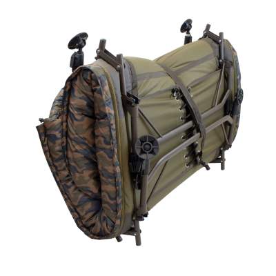 Cyprinus Wide Boy Karpfenliege + Camo Sleep System 5-Season Schlafsack, 220 x 110 cm - 150 KG