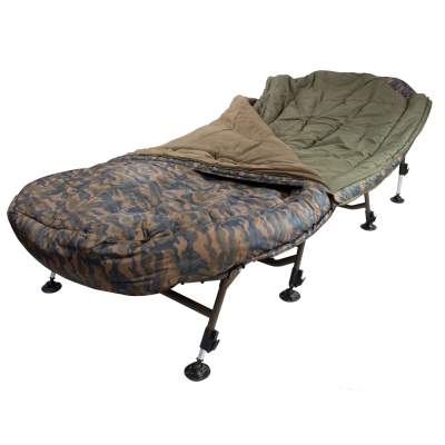 Cyprinus Wide Boy Karpfenliege + Camo Sleep System 5-Season Schlafsack Karpfenliege 220 x 110 cm - 150 KG