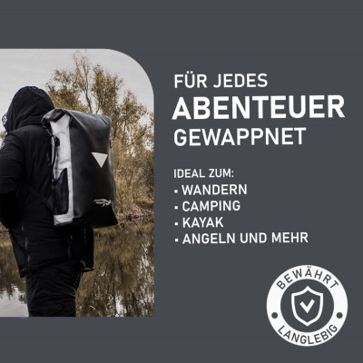 Legendfossil Tarpauline Rucksack Chookie Drybag schwarz-grau - 23L