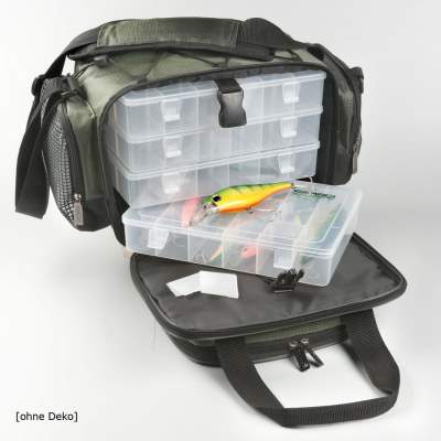 SPRO The Pikefighter Carry-all Storage Tasche II (mit 4 Boxen), 40x25x22cm