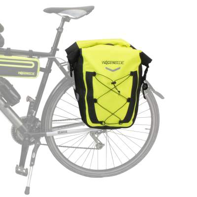 Waterside Wasserfeste Fahrradtaschen (Paar) Bikecase Drybag 2x15Liter - 30 x 12 x 35 cm - gelb