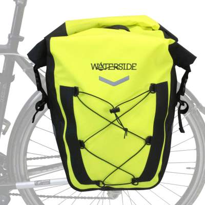 Waterside Wasserfeste Fahrradtaschen (Paar) Bikecase Drybag 2x15Liter - 30 x 12 x 35 cm - gelb