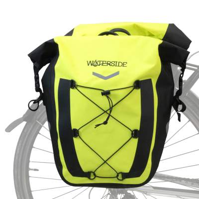 Waterside Wasserfeste Fahrradtaschen (Paar) Bikecase Drybag 2x15Liter - 30 x 12 x 35 cm - gelb