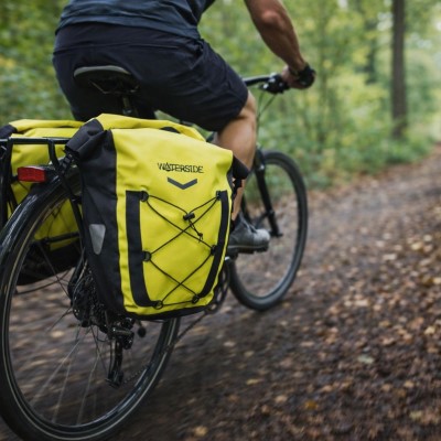 Waterside Wasserfeste Fahrradtaschen (Paar) Bikecase - Drybag 2x15Liter - 30 x 12 x 35 cm - gelb