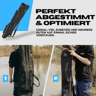 Pro Tackle STRIKE 3 Rod Case - Futteral Schwarz - 145cm