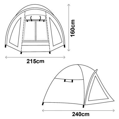 Angel Domäne Profi Dome Karpfenzelt 240x215x160cm - 7,2kg