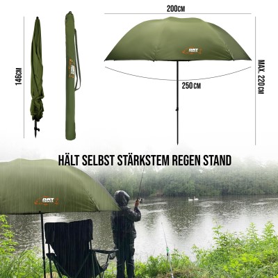 BAT-Tackle PVC Nubrolly Angelschirm Bogenmaß 2,50m 250cm