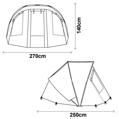 Angel Domäne Village Dome, 275x225x135cm - 4,5kg