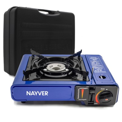 NAYVER Gaskocher Camping Kocher inkl. Transportkoffer