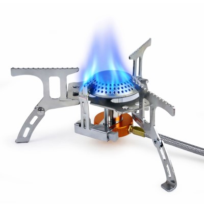 EuroCatch Faltbarer Gaskocher 2200W inkl. Adapter - Campingkocher mit Transportbox Camping Kocher mit Transportbox - Travel Version