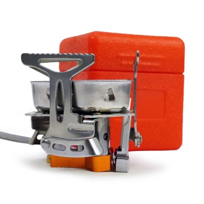 EuroCatch Klappbarer Gaskocher 6800W inkl. Adapter - Campingkocher Turbo Version