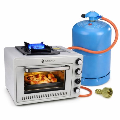 EuroCatch Gasofen - tragbarer Campingofen 50 x 37 x 39cm - 2,4Kw - 1 Stück