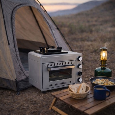 EuroCatch Gasofen - tragbarer Campingofen 50 x 37 x 39cm - 2,4Kw - 1 Stück