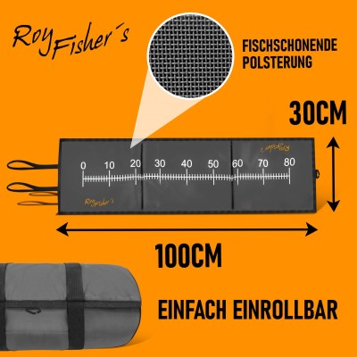 Roy Fishers Streetfish Mat Abhakmatte mit Maßband 100x 30cm