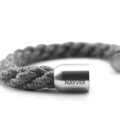 NAYVER KAPT´N Hook Armband Grau-Silber - 16cm