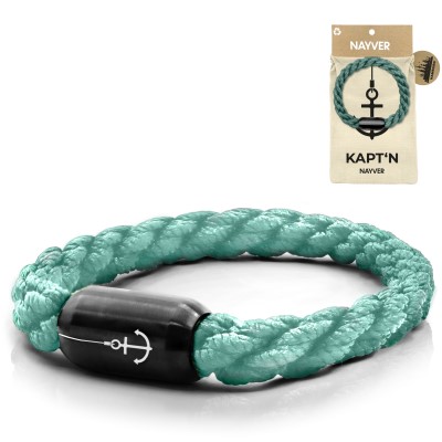 NAYVER KAPT´N Anchor Armband Blau-Schwarz - 20cm