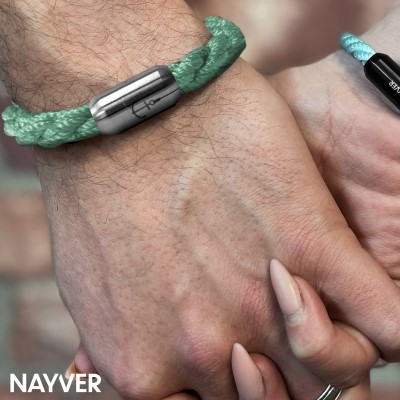 NAYVER KAPT´N Anchor Armband Mintgrün-Silber - 18cm