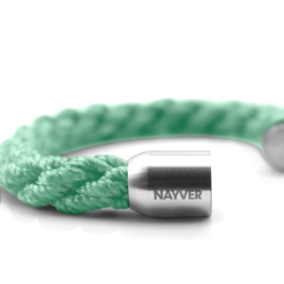 NAYVER KAPT´N Anchor Armband Mintgrün-Silber - 22cm