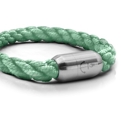 NAYVER KAPT´N Anchor Armband Mintgrün-Silber - 16cm