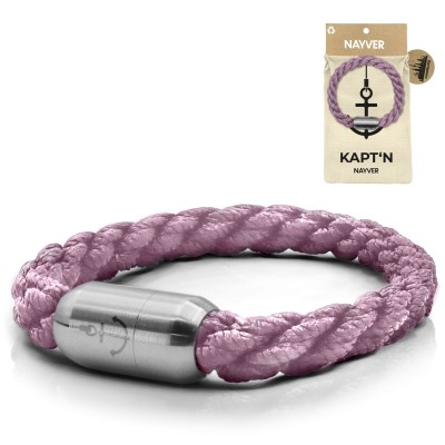 NAYVER KAPT´N Anchor Armband Helllila-Silber - 16cm