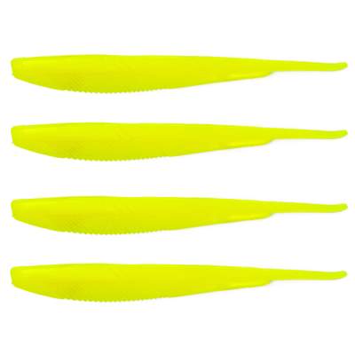 Angel Domäne Action Shad Pin-Tail, 14,5cm, Neon Gelb 4er Pack, 14,5cm - Neon Gelb - 4Stück