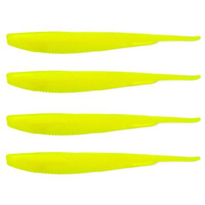 Angel Domäne Action Shad Pin-Tail, 14,5cm, Neon Gelb 4er Pack 14,5cm - Neon Gelb - 4Stück