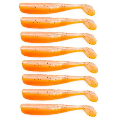 Angel Domäne Action Shad O-Tail, 8,5cm, Orange Pearl Black Pepper 8er Pack, 8,5cm - Orange Pearl Black Pepper - 8 Stück