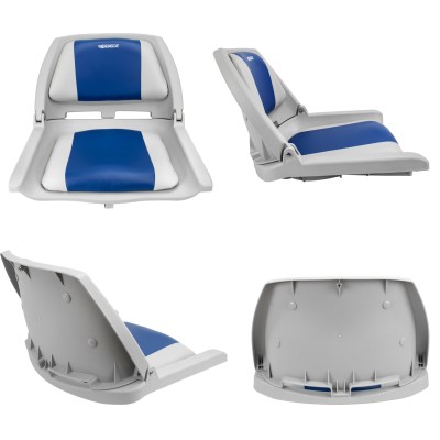 Waterside 2er Set Klappbarer Design Allwetter Bootssitz (Boat Seat) mit Polster,
