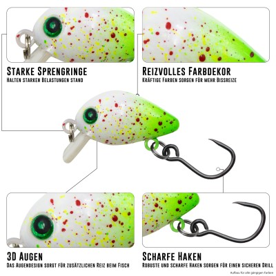 Troutlook 5 x Trout Crank Set Limitid Edition, 2,6cm - 1,9g