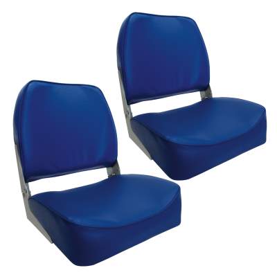 Waterside 2er Set Leder Bootssitz (Boat Seat) blue
