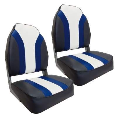 Waterside 2er Set High Back Pro Bootssitz (Boat Seat) Blueline