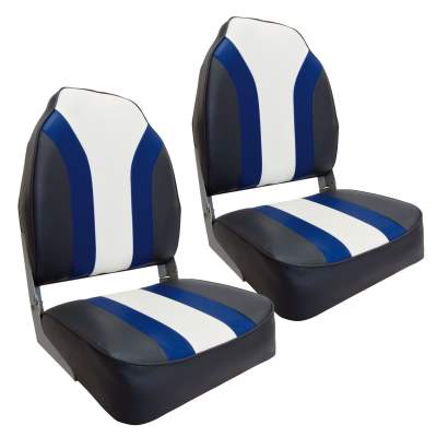 Waterside 2er Set High Back Pro Bootssitz (Boat Seat) Blueline,