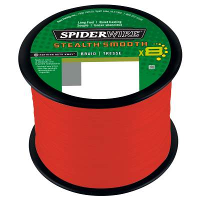 Spiderwire Stealth Smooth 8 Red Meterware - Angelschnur TK38,1kg - 0,33mm