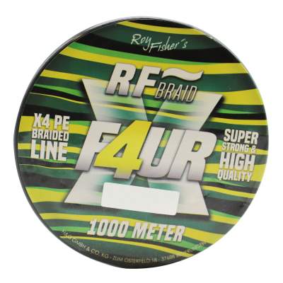 Roy Fishers X4 Braid geflochtene Schnur Angelschnur 1000m - 0,25mm - grün - 16,75kg