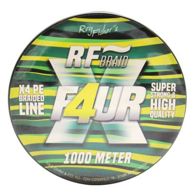 Roy Fishers X4 Braid geflochtene Schnur Angelschnur 1000m - 0,35mm - gelb - 22,6kg