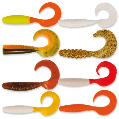 Angel Domäne Action Twister Set 6cm 64 St. gemischt für Forelle und Barsch