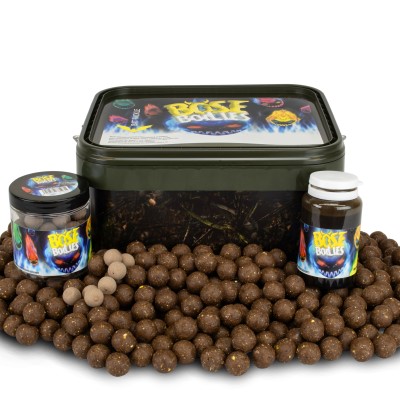 BAT-Tackle Sessionpack Böse Boilies im Realistric® Eimer 18mm Monster Crab + Dip + Pop Ups