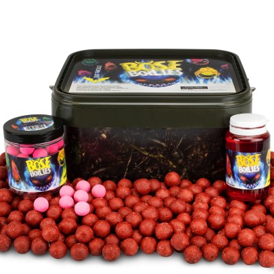 BAT-Tackle Sessionpack Böse Boilies im Realistric® Eimer, 18mm Angry Strawberry + Dip + Pop Ups