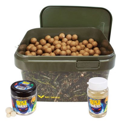 BAT-Tackle Sessionpack Böse Boilies im Realistric® Eimer 18mm White chocolate + Dip + Pop Ups