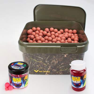 BAT-Tackle Sessionpack Böse Boilies im Realistric® Eimer 18mm Angry Strawberry + Dip + Pop Ups