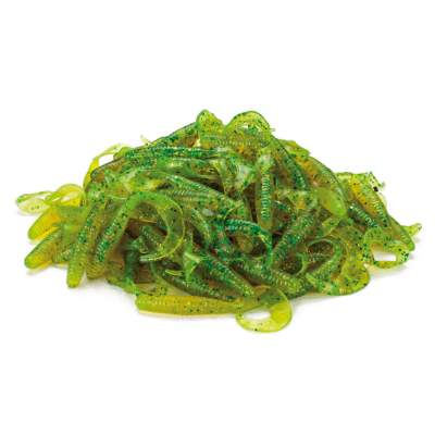 Angel Domäne Riesenpack Twister chartreuse goldgrünglitter ca. 250 Stück, 5,0cm 5cm - chartreuse goldgrünglitter - 250Stück