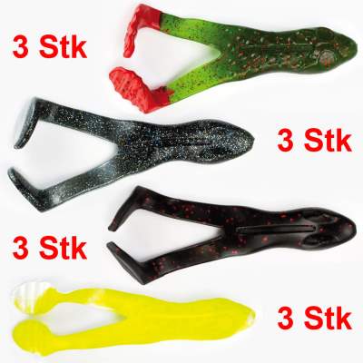 Angel Domäne Frog Shad Set 12er Pack,