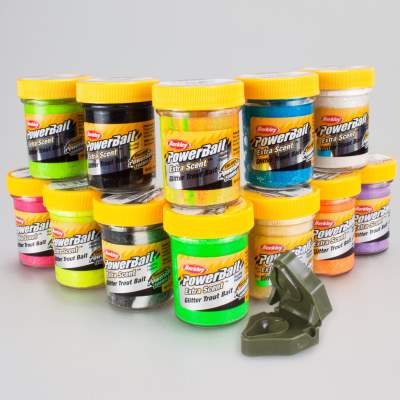 Berkley 12x Powerbait Glitter Mega Sparset inkl. Baitformer,