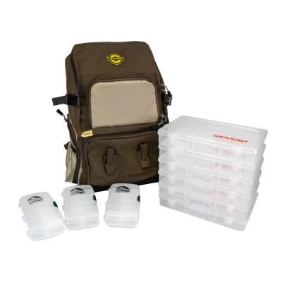 Pro Tackle Luxus Angelrucksack Force One Bundle 9 x
