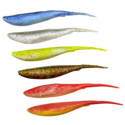 No - Action Shad Pin Tail Set, 20cm - gemischt - 6 Stück